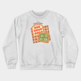 Strawberry Cream Cheese-Avocado Egg Toast Crewneck Sweatshirt